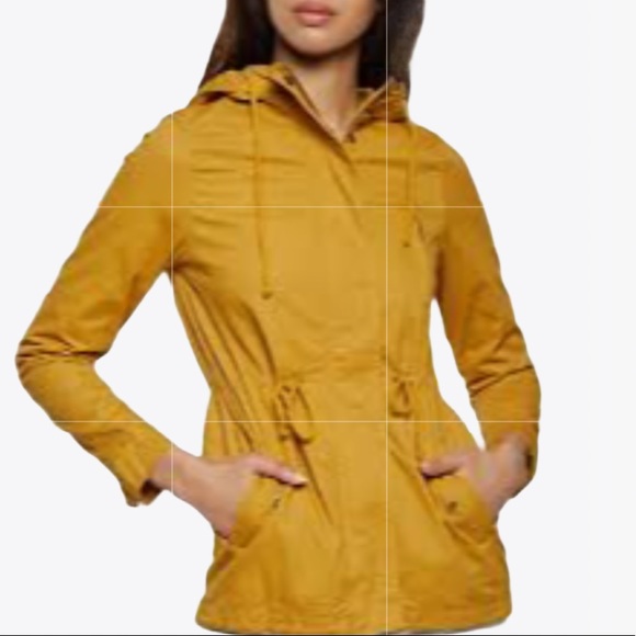 Outer Edge Hooded Mustard Women’s Jacket - Size: M - Picture 15 of 16